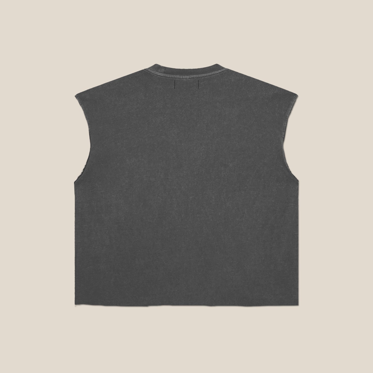 The Logo Cutoff Tee – Obsidian