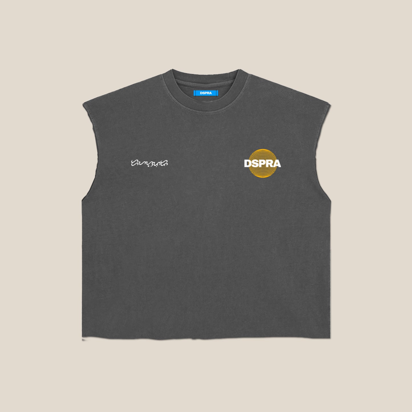 The Logo Cutoff Tee – Obsidian