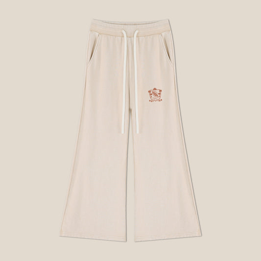 The Crest Flared Sweatpant – White Sand