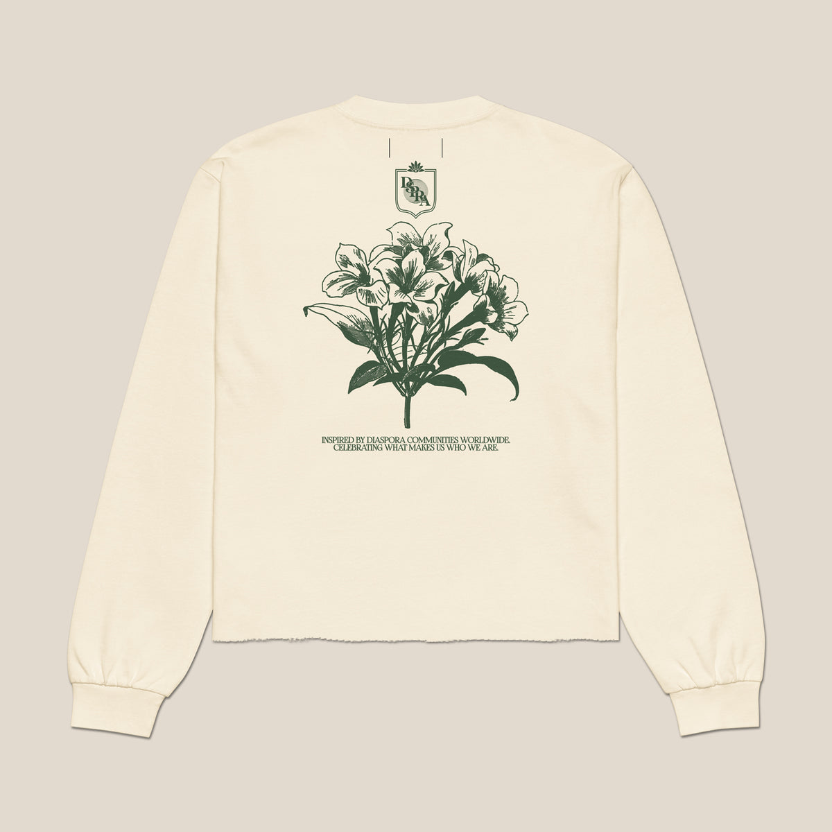 The Garden LS Tee – White Sand