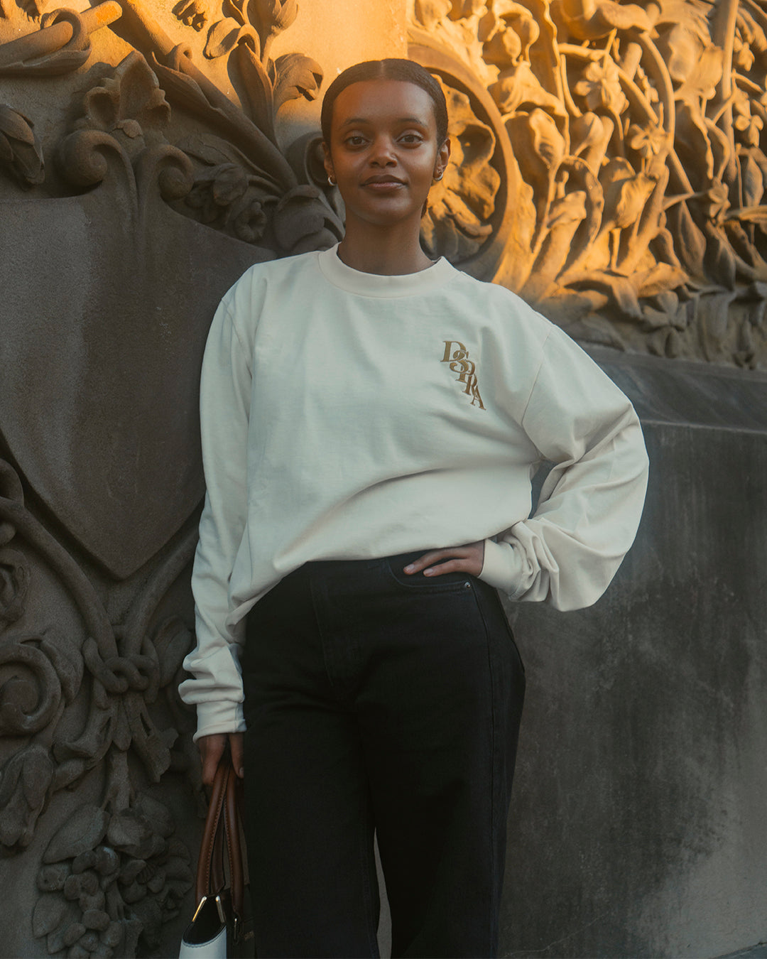 The Garden LS Tee – White Sand